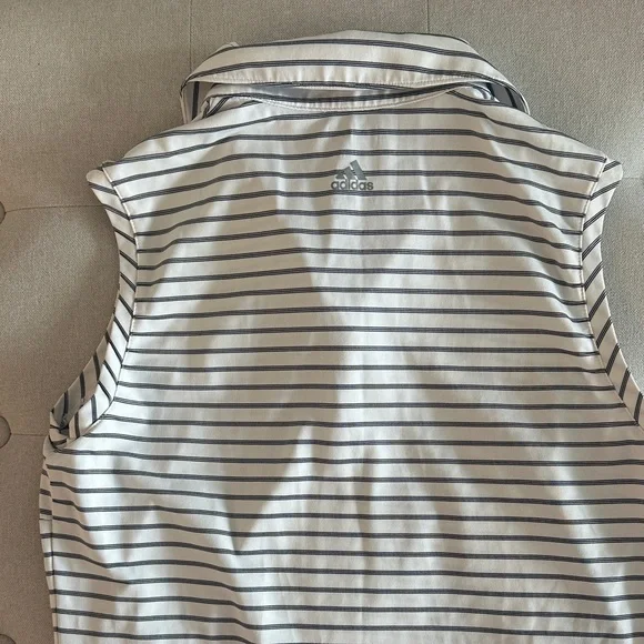 Adidas Sleeveless Striped Polo Golf Tank - Picture 5 of 10